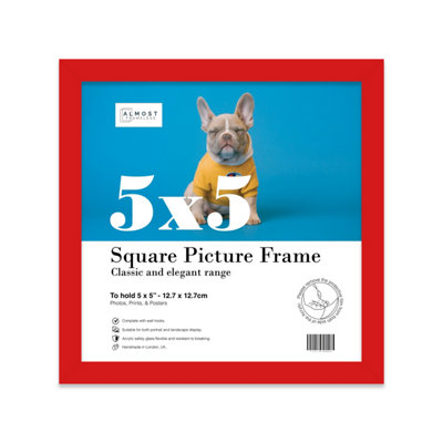 5X5 Red Picture Frame (12.7 X 12.7Cm) PosterPhotoArtworkGallery Wall Or Print from B&Q