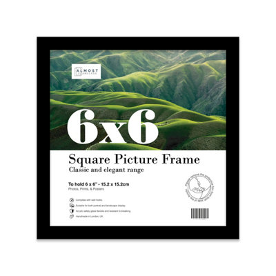6X6 Black Picture Frame (15.2 X 15.2Cm) PosterPhotoArtworkGallery Wall Or Print from B&Q