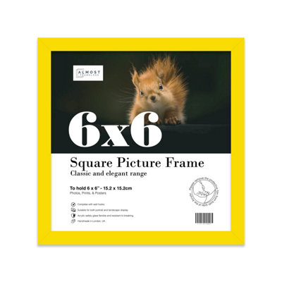 6X6 Yellow Picture Frame (15.2 X 15.2Cm) PosterPhotoArtworkGallery Wall Or Print from B&Q