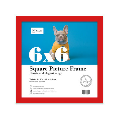 6X6 Red Picture Frame (15.2 X 15.2Cm) PosterPhotoArtworkGallery Wall Or Print from B&Q