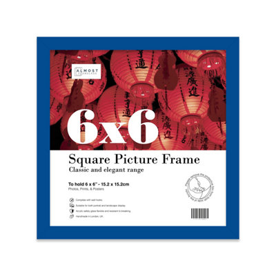6X6 Blue Picture Frame (15.2 X 15.2Cm) PosterPhotoArtworkGallery Wall Or Print from B&Q