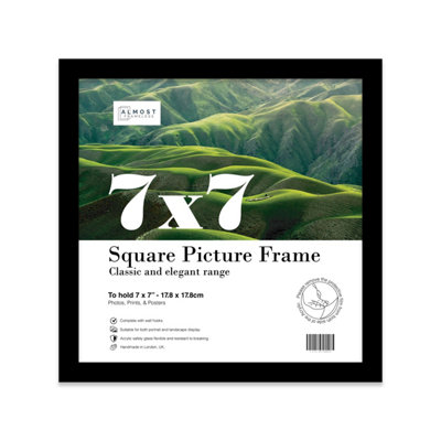  - 7X7 Black Picture Frame (17.8 X 17.8Cm) PosterPhotoArtworkGallery Wall Or Print