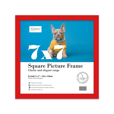 - 7X7 Red Picture Frame (17.8 X 17.8Cm) PosterPhotoArtworkGallery Wall Or Print