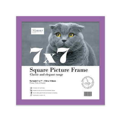  - 7X7 Purple Picture Frame (17.8 X 17.8Cm) PosterPhotoArtworkGallery Wall Or Print