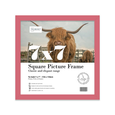  - 7X7 Pink Picture Frame (17.8 X 17.8Cm) PosterPhotoArtworkGallery Wall Or Print
