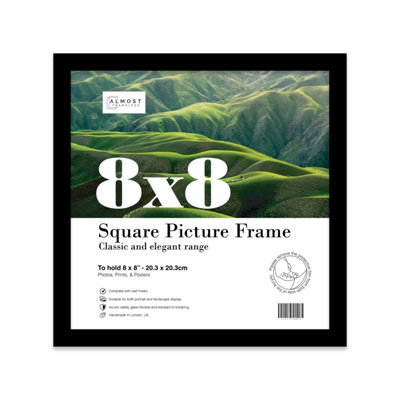 8X8 Black Picture Frame (20.3 X 20.3Cm) PosterPhotoArtworkGallery Wall Or Print from B&Q