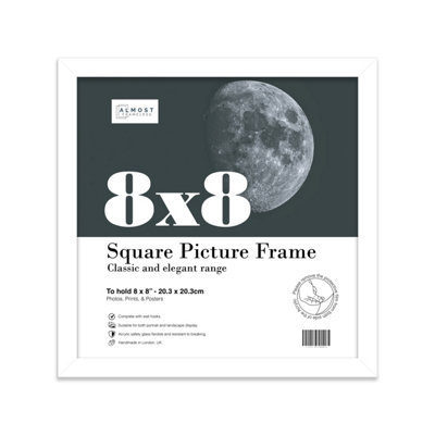 8X8 White Picture Frame (20.3 X 20.3Cm) PosterPhotoArtworkGallery Wall Or Print from B&Q