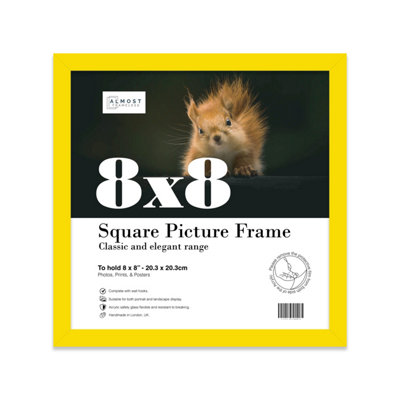 8X8 Yellow Picture Frame (20.3 X 20.3Cm) PosterPhotoArtworkGallery Wall Or Print from B&Q