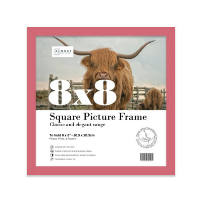 8X8 Pink Picture Frame (20.3 X 20.3Cm) PosterPhotoArtworkGallery Wall Or Print from B&Q