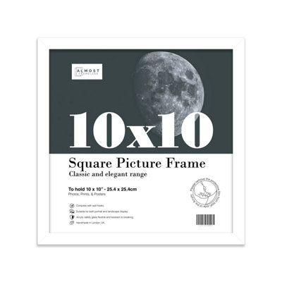 10X10 White Picture Frame (25.4 X 25.4Cm) PosterPhotoArtworkGallery Wall Or Print from B&Q