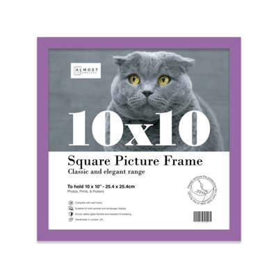 10X10 Purple Picture Frame (25.4 X 25.4Cm) PosterPhotoArtworkGallery Wall Or Print from B&Q
