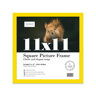 11X11 Yellow Picture Frame (27.9 X 27.9Cm) PosterPhotoArtworkGallery Wall Or Print from B&Q
