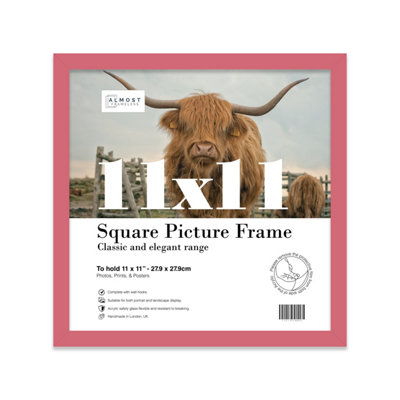 11X11 Pink Picture Frame (27.9 X 27.9Cm) PosterPhotoArtworkGallery Wall Or Print from B&Q