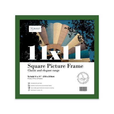 11X11 Green Picture Frame (27.9 X 27.9Cm) PosterPhotoArtworkGallery Wall Or Print from B&Q