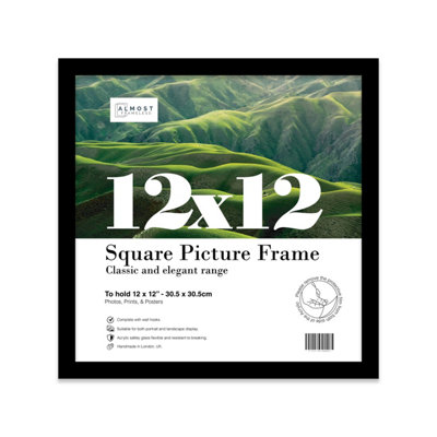 12X12 Black Picture Frame (30.5 X 30.5Cm) PosterPhotoArtworkGallery Wall Or Print from B&Q