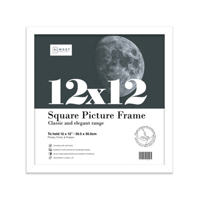 12X12 White Picture Frame (30.5 X 30.5Cm) PosterPhotoArtworkGallery Wall Or Print from B&Q
