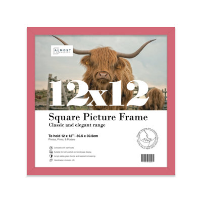 12X12 Pink Picture Frame (30.5 X 30.5Cm) PosterPhotoArtworkGallery Wall Or Print from B&Q
