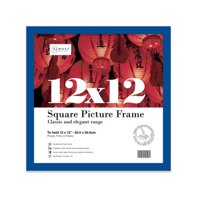 12X12 Blue Picture Frame (30.5 X 30.5Cm) PosterPhotoArtworkGallery Wall Or Print from B&Q