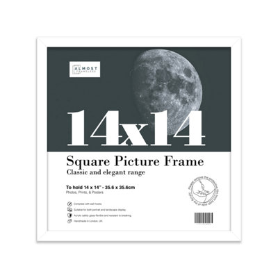 14X14 White Picture Frame (35.6 X 35.6Cm) PosterPhotoArtworkGallery Wall Or Print from B&Q