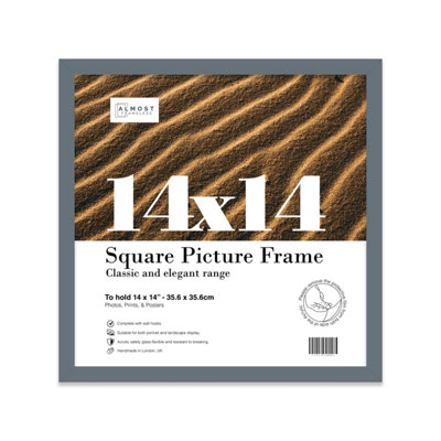 14X14 Grey Picture Frame (35.6 X 35.6Cm) PosterPhotoArtworkGallery Wall Or Print from B&Q