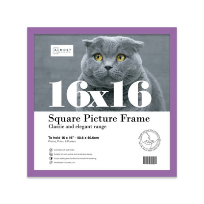 16X16 Purple Picture Frame (40.6 X 40.6Cm) PosterPhotoArtworkGallery Wall Or Print from B&Q