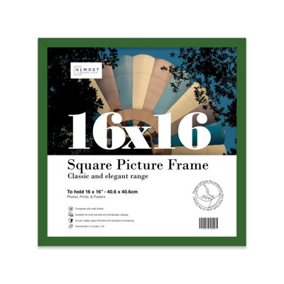 16X16 Green Picture Frame (40.6 X 40.6Cm) PosterPhotoArtworkGallery Wall Or Print from B&Q