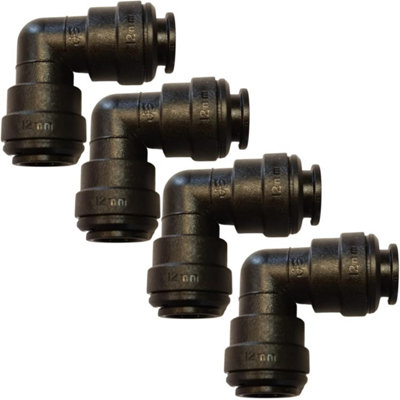 John Guest Unisex Black 12Mm Equal Elbow Push Fit Pipe Water Fitting Connector Pack Of 4 In - Image 5