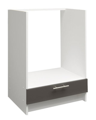 B&Q -  Kitchen Base Oven Unit 600mm Cabinet With Front 60CmDark Grey Matt