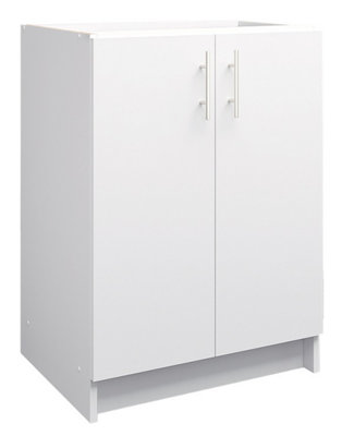 B&Q -  Kitchen Base Unit 600mm Storage Cabinet With Doors Shelf 60CmWhite Matt