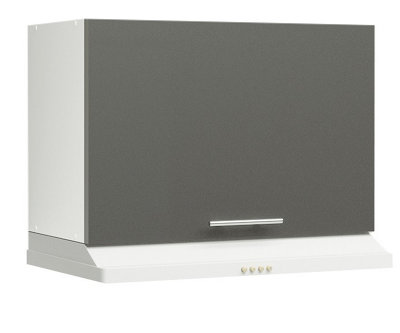 B&Q -  Kitchen Wall Bridging Unit 600mm Extractor Cooker Hood Cabinet With Door 60CmDark Grey Matt