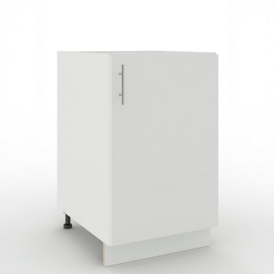 B&Q -  Adjustable Legs Kitchen Base Unit 500mm Storage Cabinet With Door Shelf 50CmWhite Matt