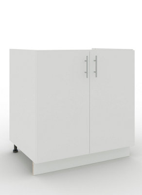 Jd Greta Adjustable Legs Kitchen Sink Unit 800mm Cabinet With DoorsWhite Matt from B&Q