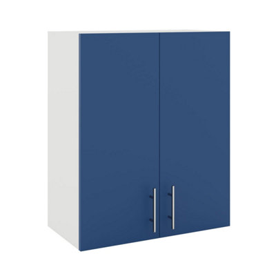 B&Q -  Kitchen Wall Unit 600mm Storage Cabinet With Doors And Shelf 60CmNavy Matt