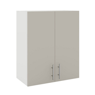 B&Q -  Kitchen Wall Unit 600mm Storage Cabinet With Doors And Shelf 60CmCashmere Matt