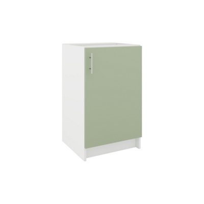 B&Q -  Kitchen Base Unit 500mm Storage Cabinet With Door Shelf 50CmSage Green Matt