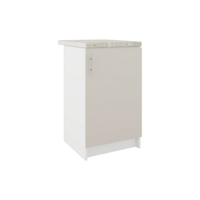 B&Q -  Kitchen Base Unit 500mm Storage Cabinet With Door Shelf 50Cm Cashmere Matt With Worktop