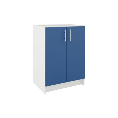 B&Q -  Kitchen Base Unit 600mm Storage Cabinet With Door Shelf 60CmNavy Matt