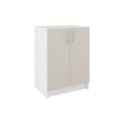 B&Q -  Kitchen Base Unit 600mm Storage Cabinet With Door Shelf 60CmCashmere Matt