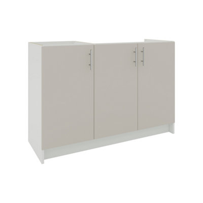 Jd Greta Kitchen Base Sink Unit 1200mm Cabinet With Doors 120CmCashmere Matt from B&Q