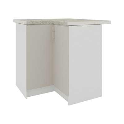 Jd Greta Kitchen Base Corner Unit 800mm Cabinet With Doors 80Cm Cashmere Matt With Worktop