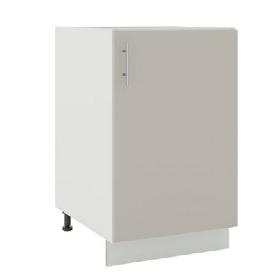 B&Q -  Adjustable Legs Kitchen Base Unit 500mm Storage Cabinet With Door Shelf 50CmCashmere Matt
