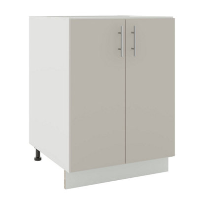 B&Q -  Adjustable Legs Kitchen Base Unit 600mm Storage Cabinet With Door Shelf 60CmCashmere Matt