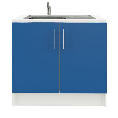 Jd Greta 1000mm Utility Room Sink Unit With TapKitchen Base CabinetNavy Matt