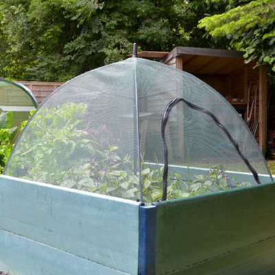 Gardenskill Plant Protection Umbrella DomeBird Net Fruit Cage Grow House Cloche With DoorFlower Crop Cover 1.25X0.75M H from B&Q