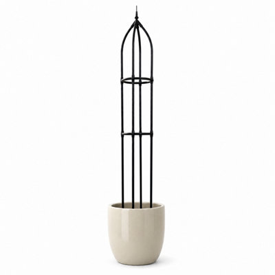 GardenSkill Garden Obelisk For Climbing Plants 220Cm 7FtMetal Plant Cage Support Trellis Rose Tower For FlowersPatio PotsShrubBorders from B&Q