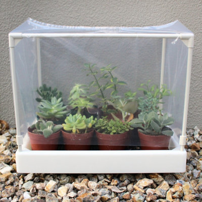 Gardenskill Seedling Tray Mini Greenhouse Combi KitSeedling Starter Planter Frame With Humidity Dome And Shade Cover from B&Q