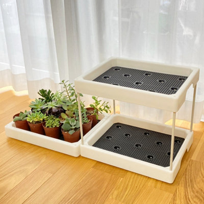 Gardenskill 2 Tier Seedling Tray Mini Greenhouse Combi KitSeed Starter Vertical Herb Planter With Humidity Dome And Shade Cover from B&Q