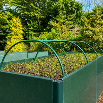 Gardenskill Garden Grow Tunnel KitModular Polytunnel Hoop House Plant Crop Frame For Raised BedAllotmentOutdoors 3X1X0.5M H from B&Q
