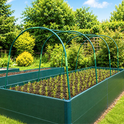 Gardenskill Xl Modular Garden Grow Tunnel KitExtendable Polytunnel Hoop House Frame For Raised BedAllotment2X1.5X0.97M H from B&Q