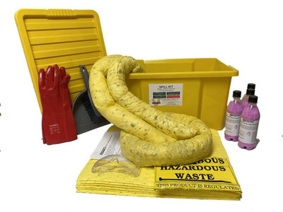 Serpro spill management 30 Litre Battery Acid And Hazchem Spill Kit With NeutraliserComprehensive Emergency Spill Response Kit In A Plastic Tub from B&Q